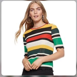 Nine West Multicolor Striped Top